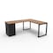 We'Re It Connect It L-Shaped Desk, 77 in D X 30 in H, 60 in W X Thermally Fused Laminate DI60304824L1BBF-BLK-WAL - alternate 2